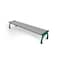 Frog Furnishings Gray 8' Heritage Backless Bench with Green Frame PB 8GRAGFHERBAC - alternate 1